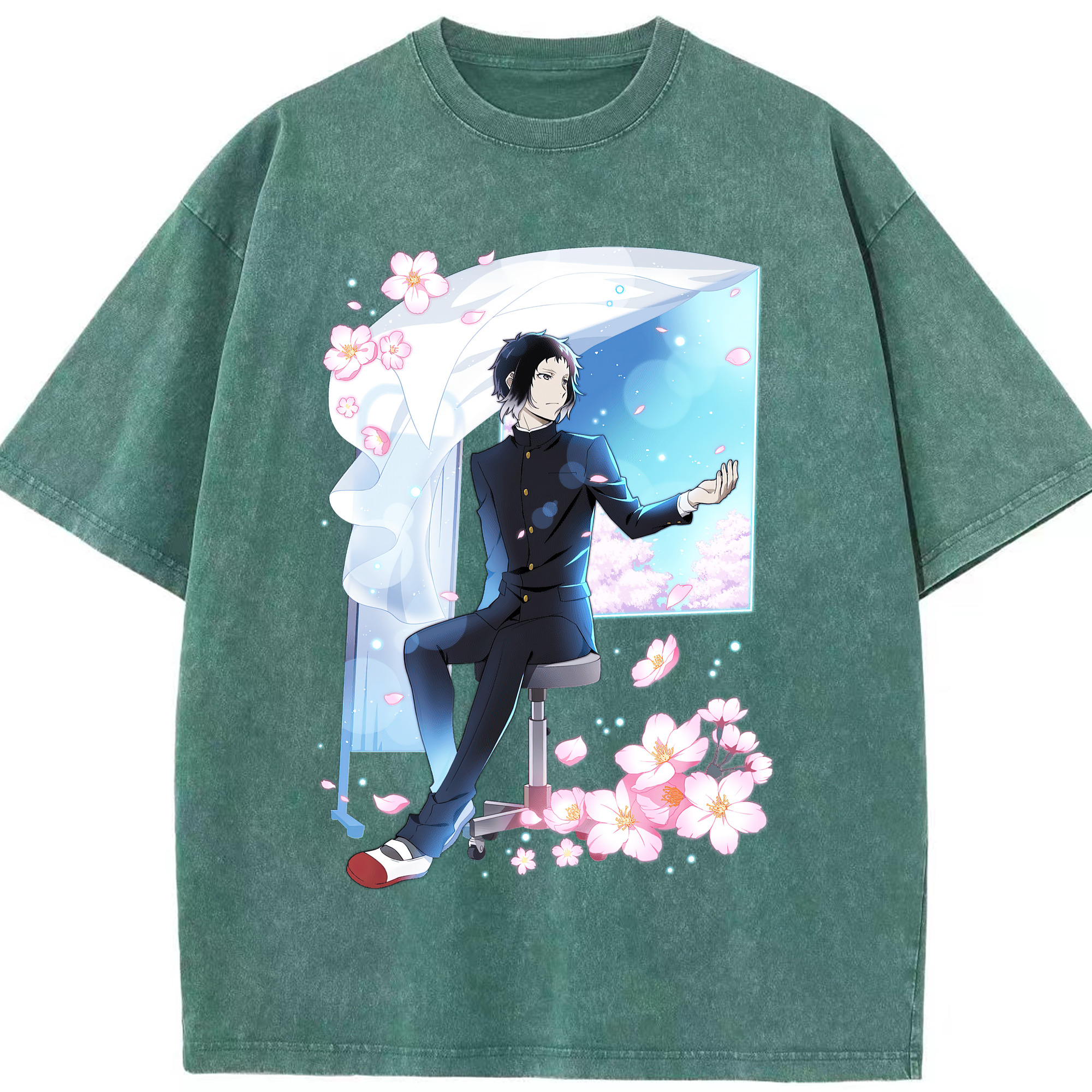 （画像用） 文豪ストレイドッグス Bungo Stray Dogs 綿100% ヴィンテージ風 半袖Tシャツ（フロントプリント）